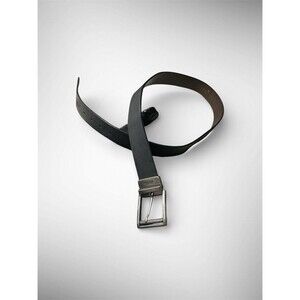 Kenneth Cole Reaction Mens Belt Black Leather Sz 38 .